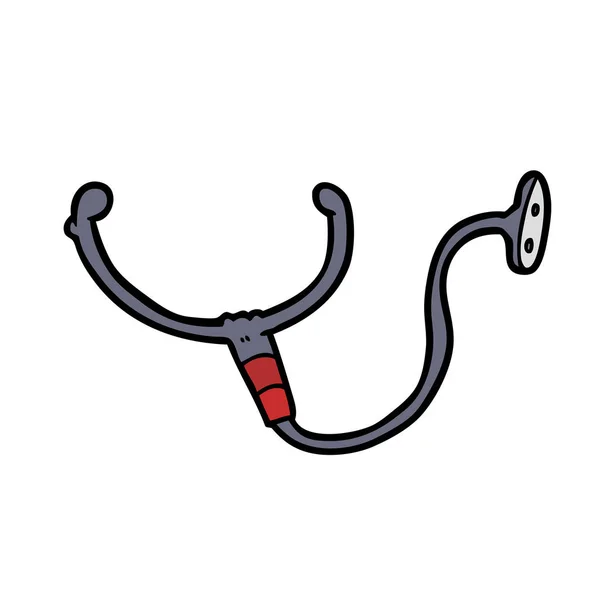 Illustrazione Vettoriale Dello Stetoscopio Del Fumetto — Vettoriale Stock