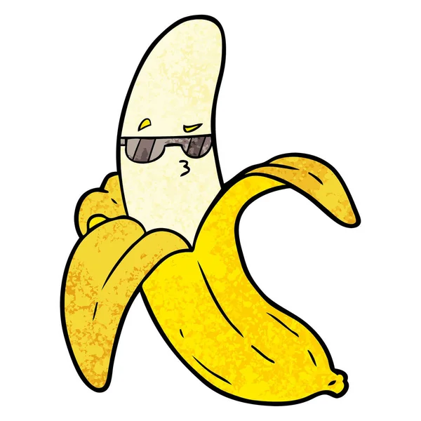 Vector Ilustración Plátano Dibujos Animados — Vector de stock