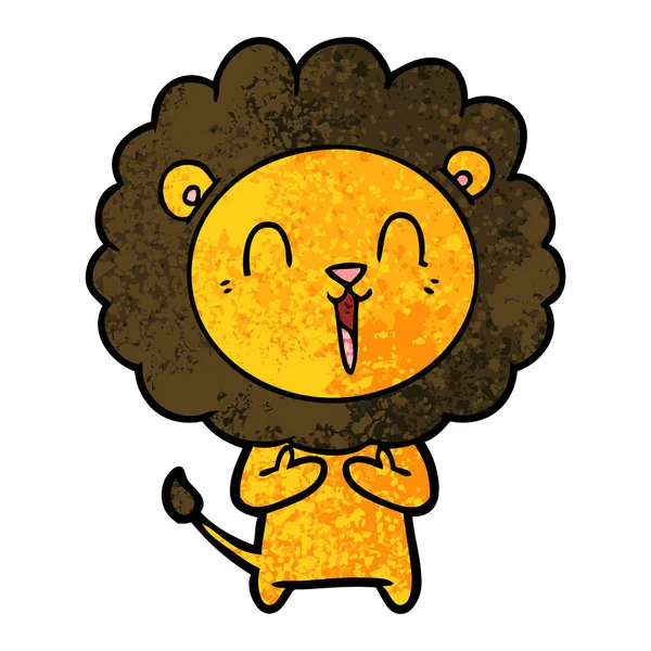 Векторная Иллюстрация Смеющегося Льва — стоковый вектор