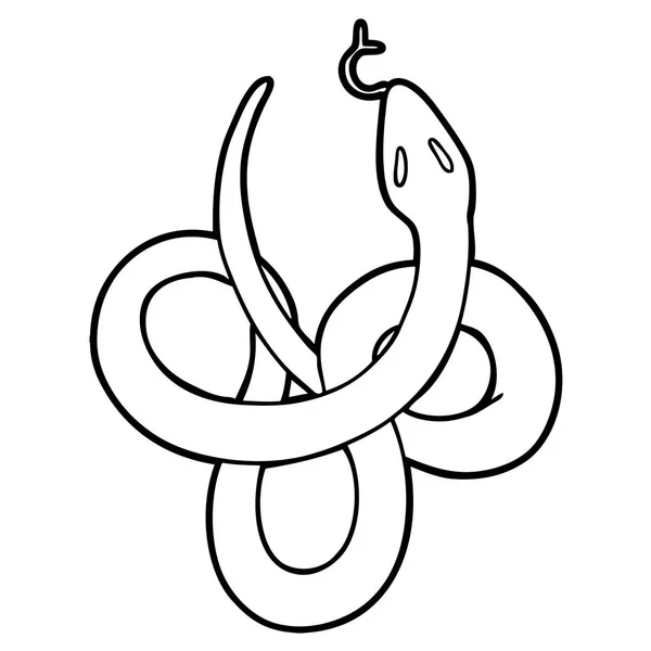 Vector Illustration Cartoon Snake — Stock Vector