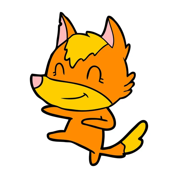 Vektor Illustration Der Fuchs Cartoon Figur — Stockvektor