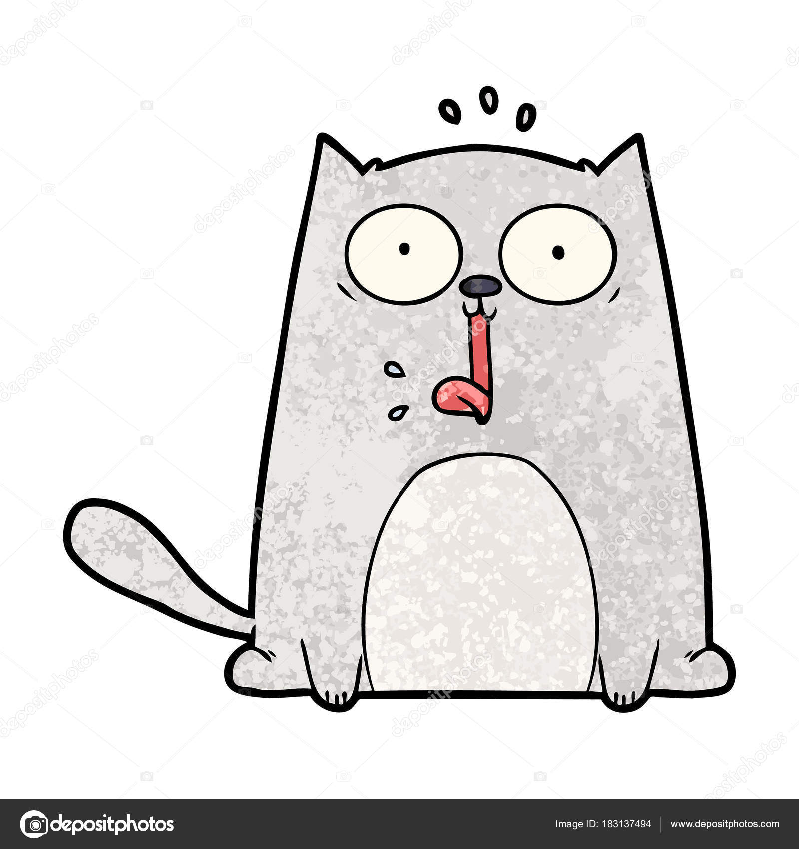 Vector Illustration Funny Cartoon Cat Stock Vector C Lineartestpilot