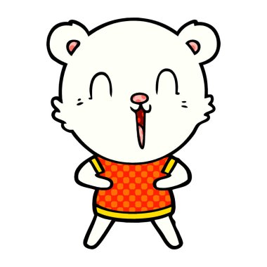 Kutup Ayısı Çizgi Filminin Vektör İllüstrasyonu