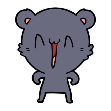 ayı çizgi film karakteri vektör çizim 