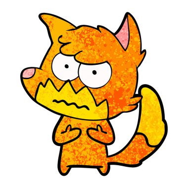 vektör çizim karikatür rahatsız fox