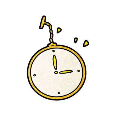 vektör çizim karikatür cep saati