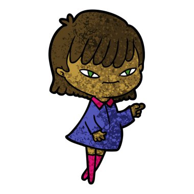 vektör çizim karikatür işaretleme kadın