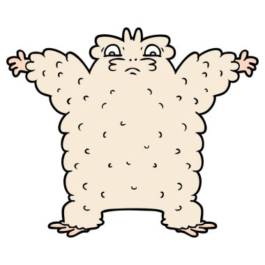 vektör çizim karikatür yeti