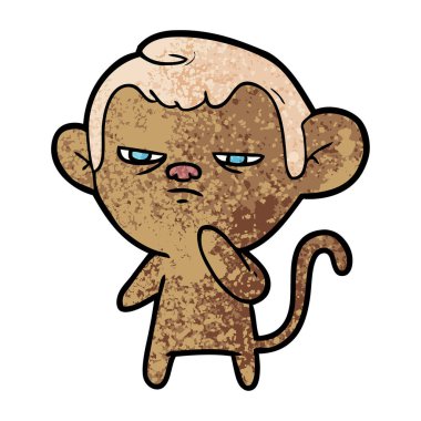 Çizgi film maymununun vektör çizimi