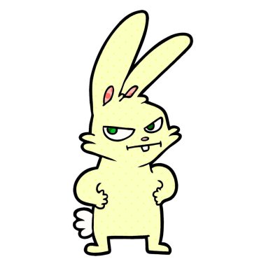 Çizgi film tavşanının vektör çizimi