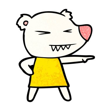 Kutup Ayısı Çizgi Filminin Vektör İllüstrasyonu