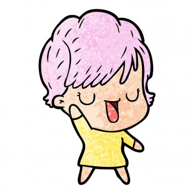 vektör çizim karikatür kadın söz