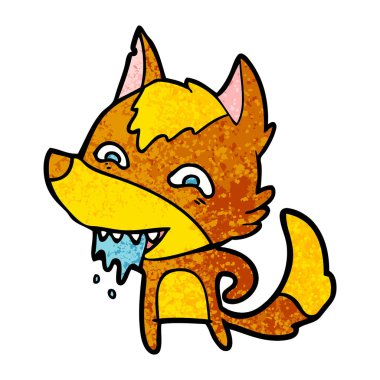 Tilki çizgi film karakteri vektör çizim