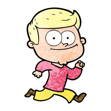 vektör çizim karikatür mutlu adam