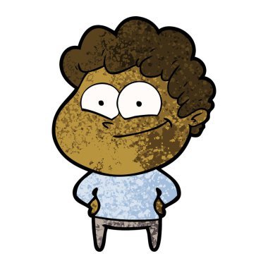 vektör çizim karikatür mutlu adam