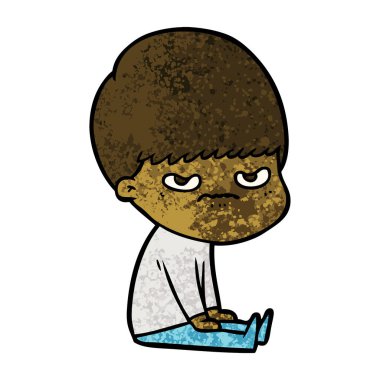 Çizgi film çocuğunun vektör çizimi