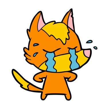 üzgün küçük tilki çizgi film karakteri