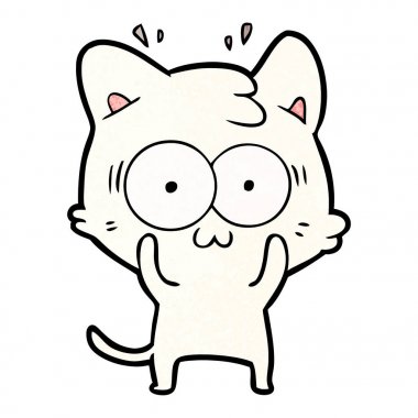 vektör çizim karikatür sürpriz kedi