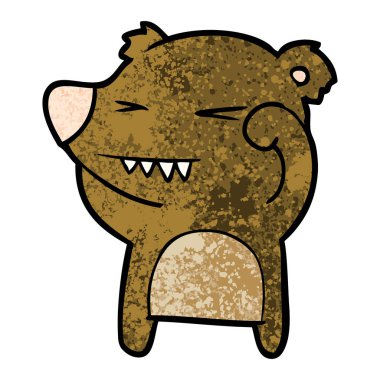 kızgın ayı karikatür vektör çizim