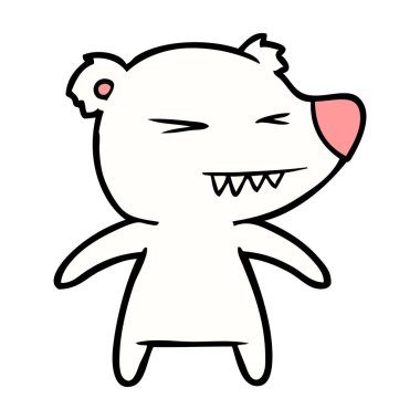 Kutup Ayısı Çizgi Filminin Vektör İllüstrasyonu