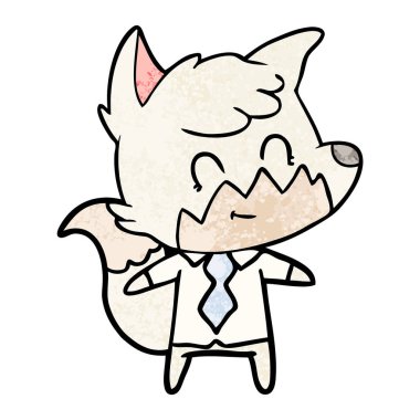 vektör çizim karikatür dostu Fox