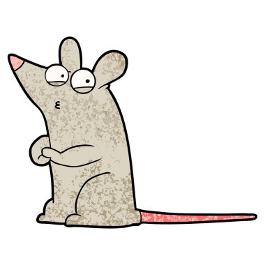 vektör çizim karikatür şüpheli fare