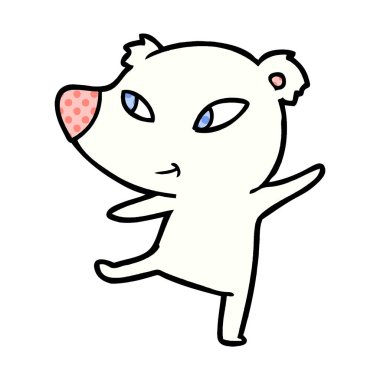 Kutup Ayısı Çizgi Filminin Vektör İllüstrasyonu