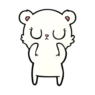 Kutup Ayısı Çizgi Filminin Vektör İllüstrasyonu