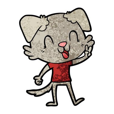 vektör çizim karikatür köpek gülen