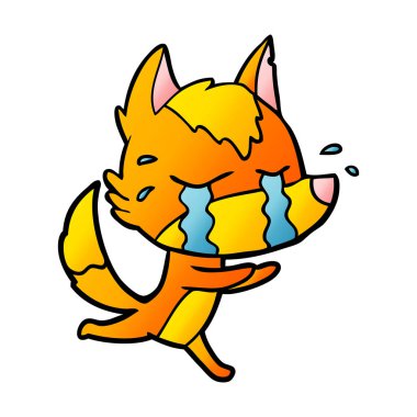 üzgün küçük tilki çizgi film karakteri