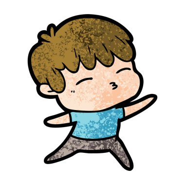 vektör çizim karikatür meraklı çocuk