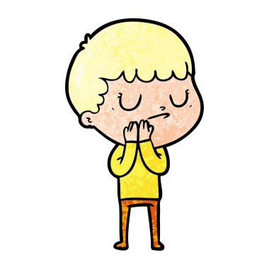 vektör çizim karikatür huysuz çocuk