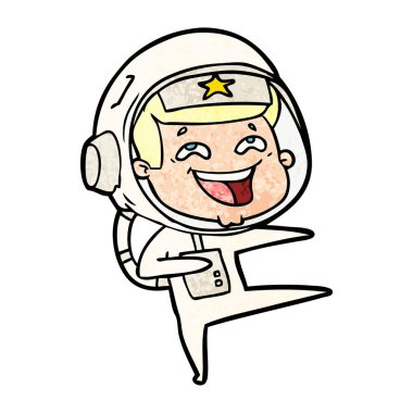vektör çizim karikatür gülen astronot