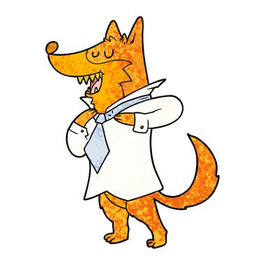 ofis işçi tilki çizgi film karakteri