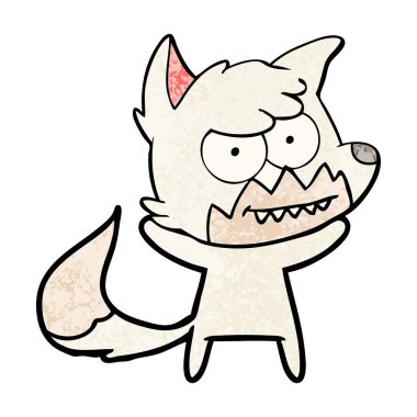 vektör çizim karikatür sırıtan Fox