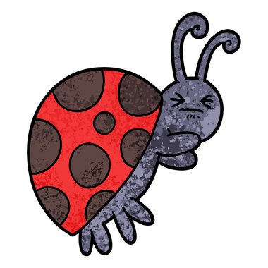 vektör çizim karikatür uğur böceği