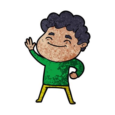 vektör çizim karikatür dostça adam 