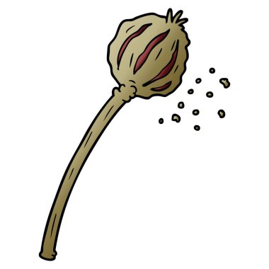 vektör çizim karikatür haşhaş