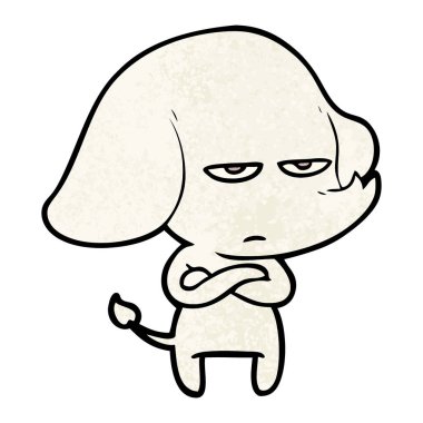 vektör çizim rahatsız çizgi fil