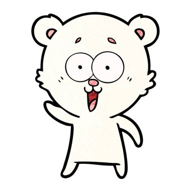 Kutup Ayısı Çizgi Filminin Vektör İllüstrasyonu