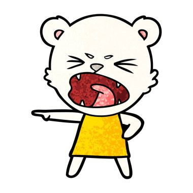 Kutup Ayısı Çizgi Filminin Vektör İllüstrasyonu