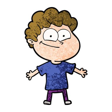 vektör çizim karikatür mutlu adam