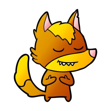 Tilki çizgi film karakteri vektör çizim