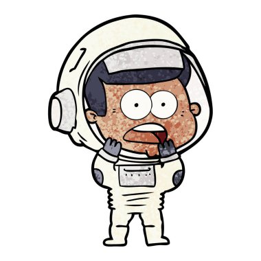 Çizgi film astronotunun vektör çizimi