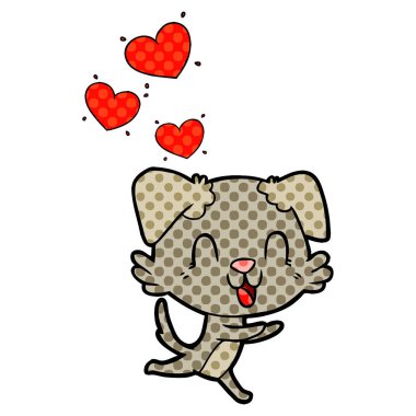 vektör çizim karikatür köpek gülen