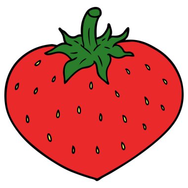 vektör çizim karikatür çilek