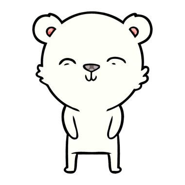 Kutup Ayısı Çizgi Filminin Vektör İllüstrasyonu