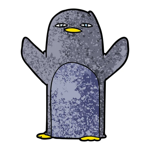 快乐卡通企鹅的矢量插画 — 图库矢量图片