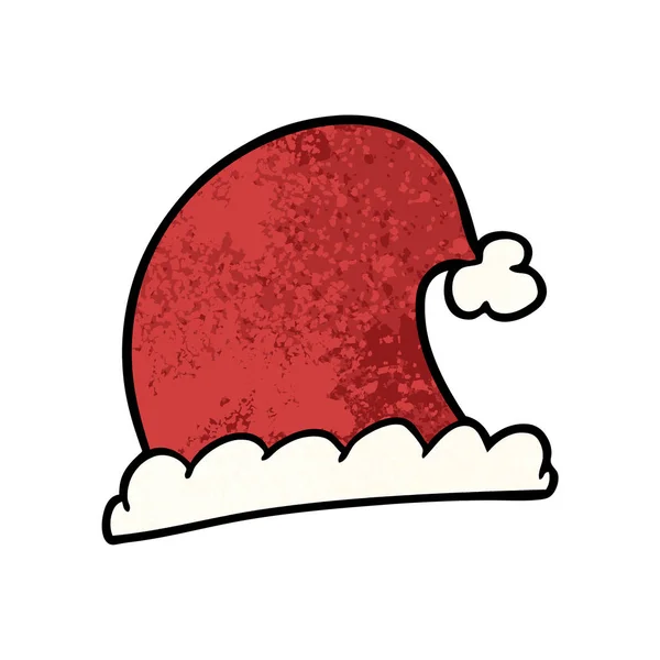 Διανυσματική Απεικόνιση Των Κινουμένων Σχεδίων Καπέλο Χριστούγεννα — Διανυσματικό Αρχείο