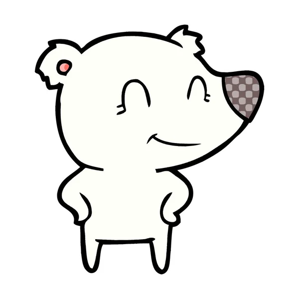 Ilustração Vetorial Dos Desenhos Animados Urso Polar — Vetor de Stock